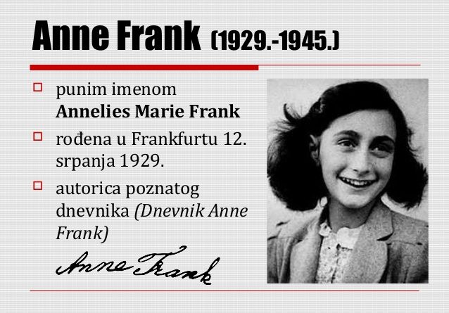 Osvrti iz OŠ Šijana: Dnevnik Anne Frank