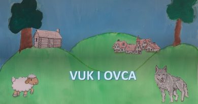 Jednog proljetnog dana ugleda vuk ovcu na livadi pokraj sela.