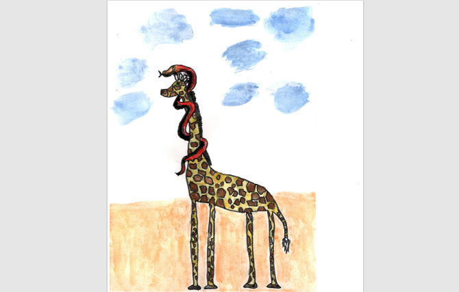 Žirafa i zmija